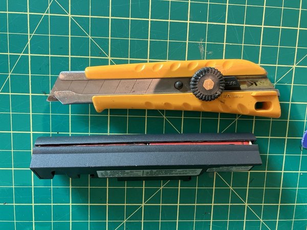 An olfa utility knife. 